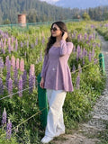 Hand Embroidered Shirt (Only) 1 Piece – Lavender