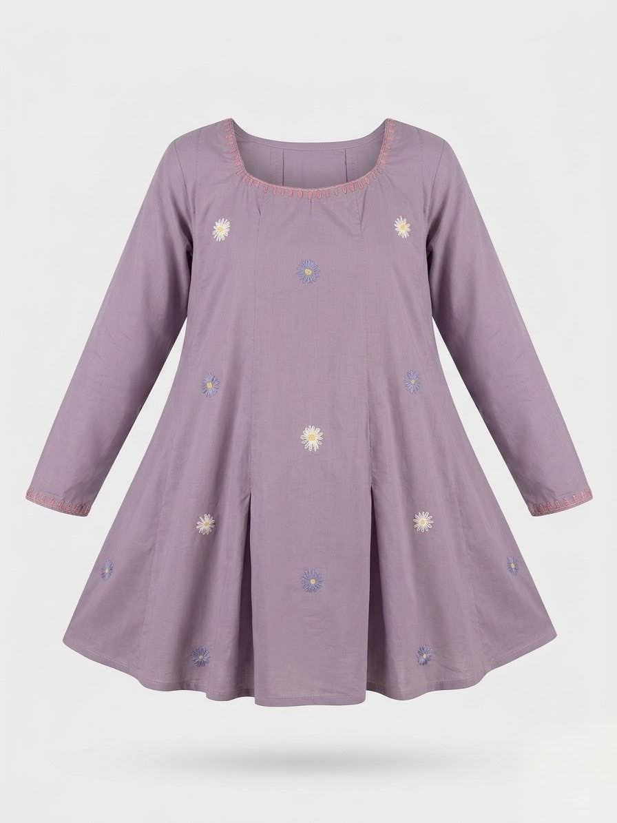 Hand Embroidered Shirt (Only) 1 Piece – Lavender